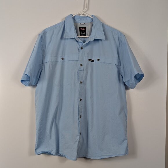 Wrangler Outdoor Series Short Sleeve Vented Button Up Shirt Mens XL - Picture 1 of 6